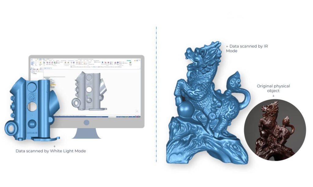 3D skener Shining3D EinScan H2 zagotavlja natančno 3D skeniranje.